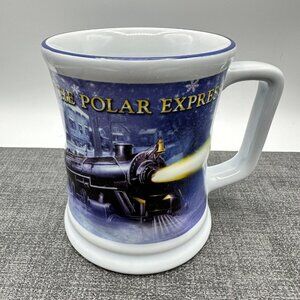 Polar Express Christmas Train Engine Mug Cup Believe 3D Warner Brothers 14 Oz